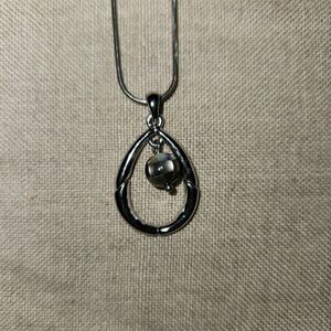 Lia Sophia Silver Teardrop Necklace